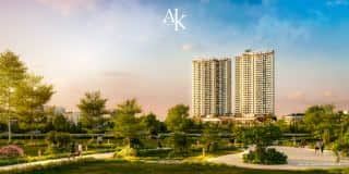 Phối cảnh hai tháp nhìn từ công viên