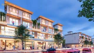 Phối cảnh góc dãy phố về đêm